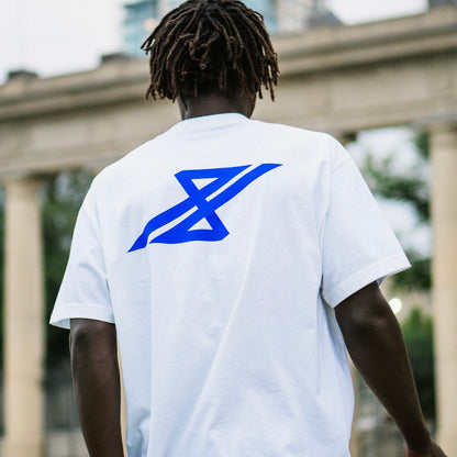 44 HOLLA INTL. T-SHIRT - WHITE/BLUE