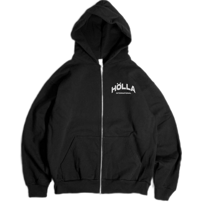 44 HOLLA INTL. "EVENT EXCLUSIVE: ZIP-UP HOODIE - BLACK