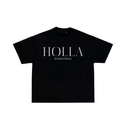 44 HOLLA INTL. T-SHIRT - BLACK/WHITE